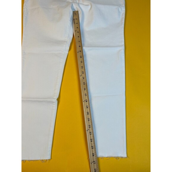 Madewell Taller Mid Rise Skinny Jeans Womens 34 Pure White Denim Button Up NWT - Picture 7 of 10